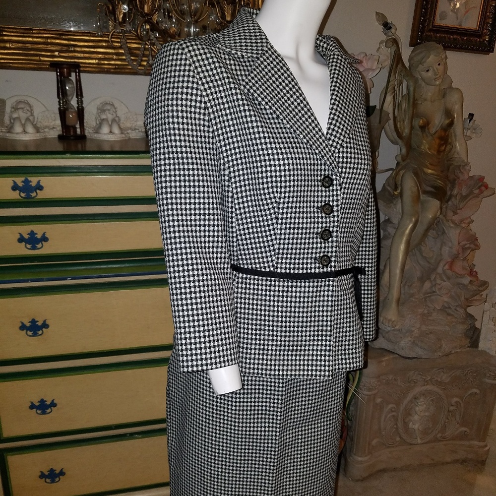 Sweet Suit Black and White Tweed Suit and Skirt